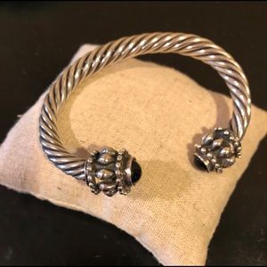 Sterling Silver Bracelet with Onyx